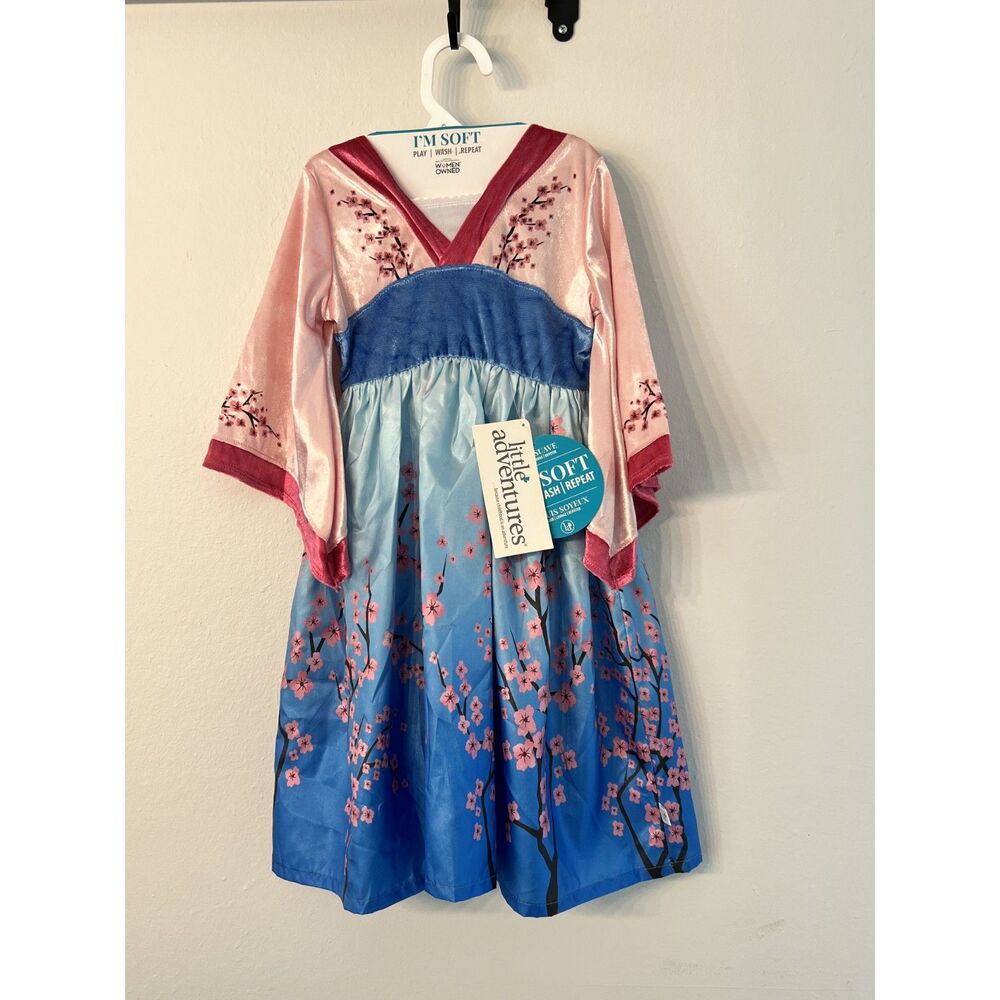 Little Adventures Cherry Blossom Princess Dress | Size Small (1–3 Years) | NWT